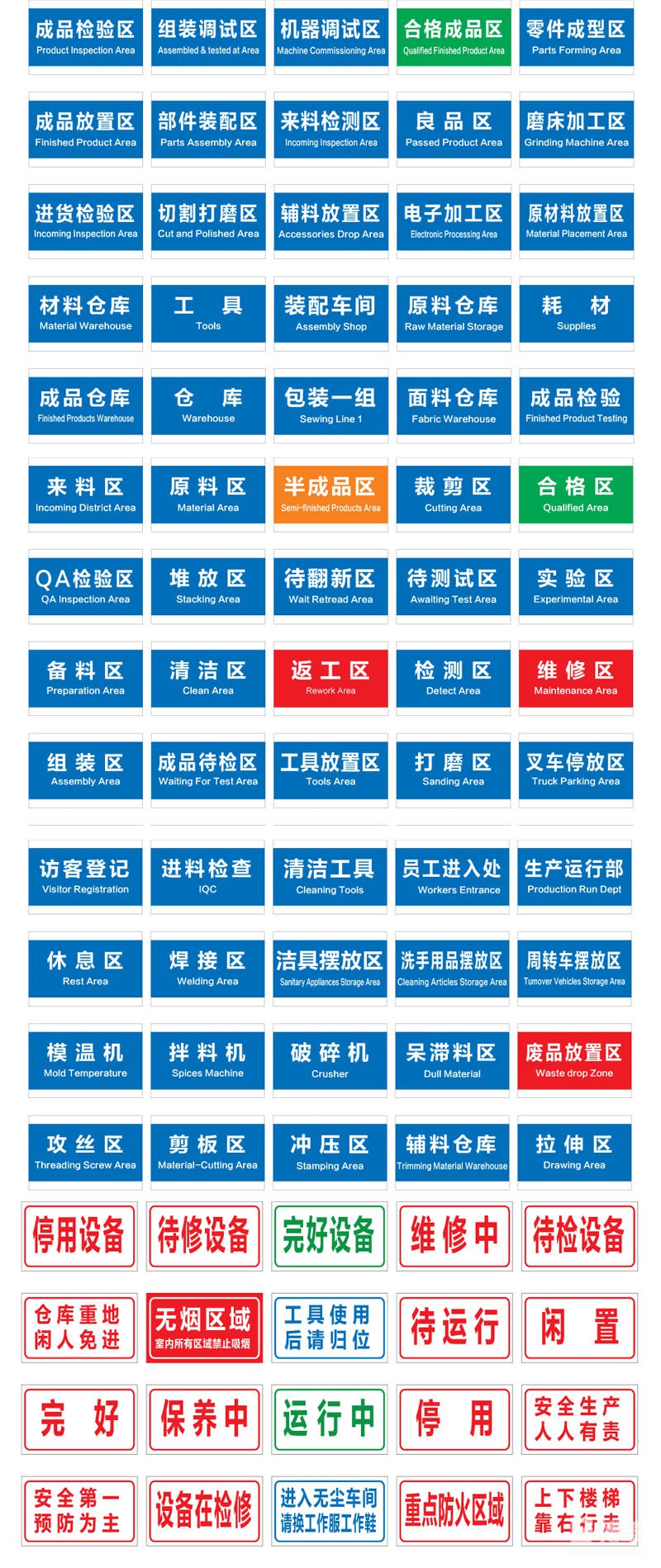 倉庫管理區(qū)域標識牌 倉庫管理區(qū)域標識牌